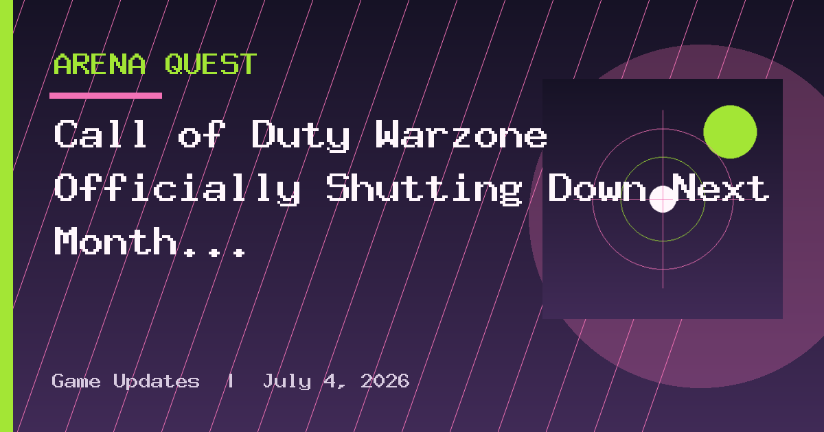 Call of Duty Warzone Officially Shutting Down Next Month on PS4, Xbox One