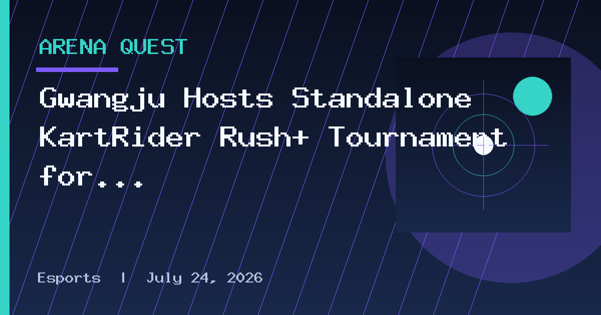 Gwangju Hosts Standalone KartRider Rush+ Tournament for Second Consecutive Year